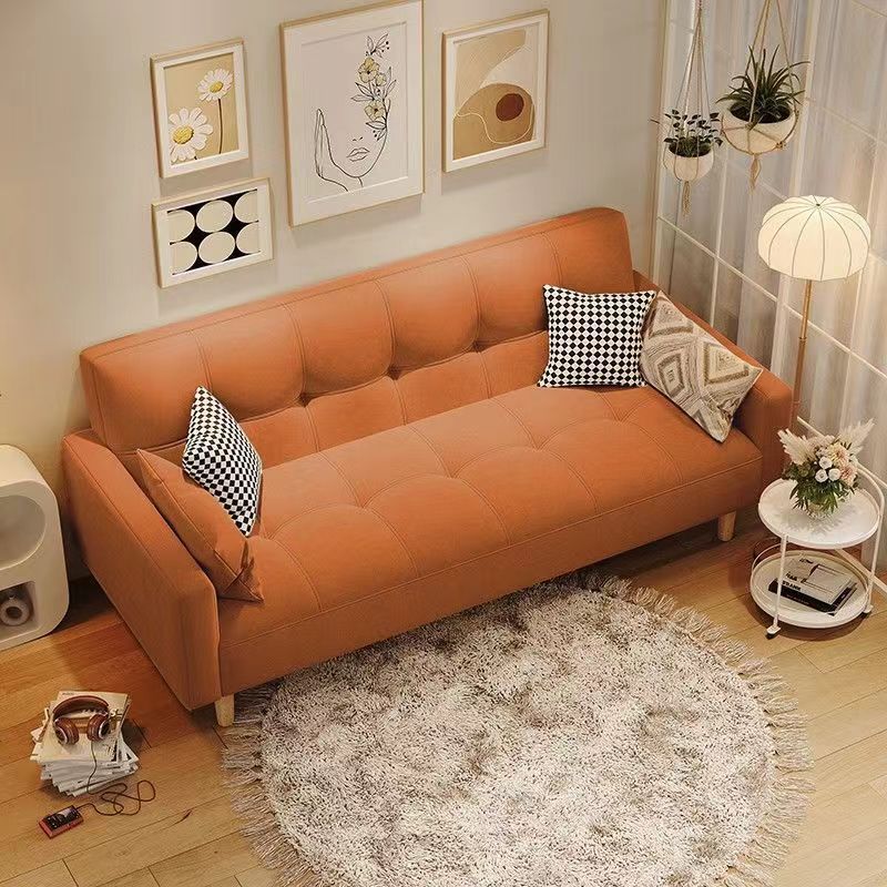 Foldable sofa bed cat claw leather new arrival sofa small apartment rental house sofa all-in-one dual-purpose foldable bed