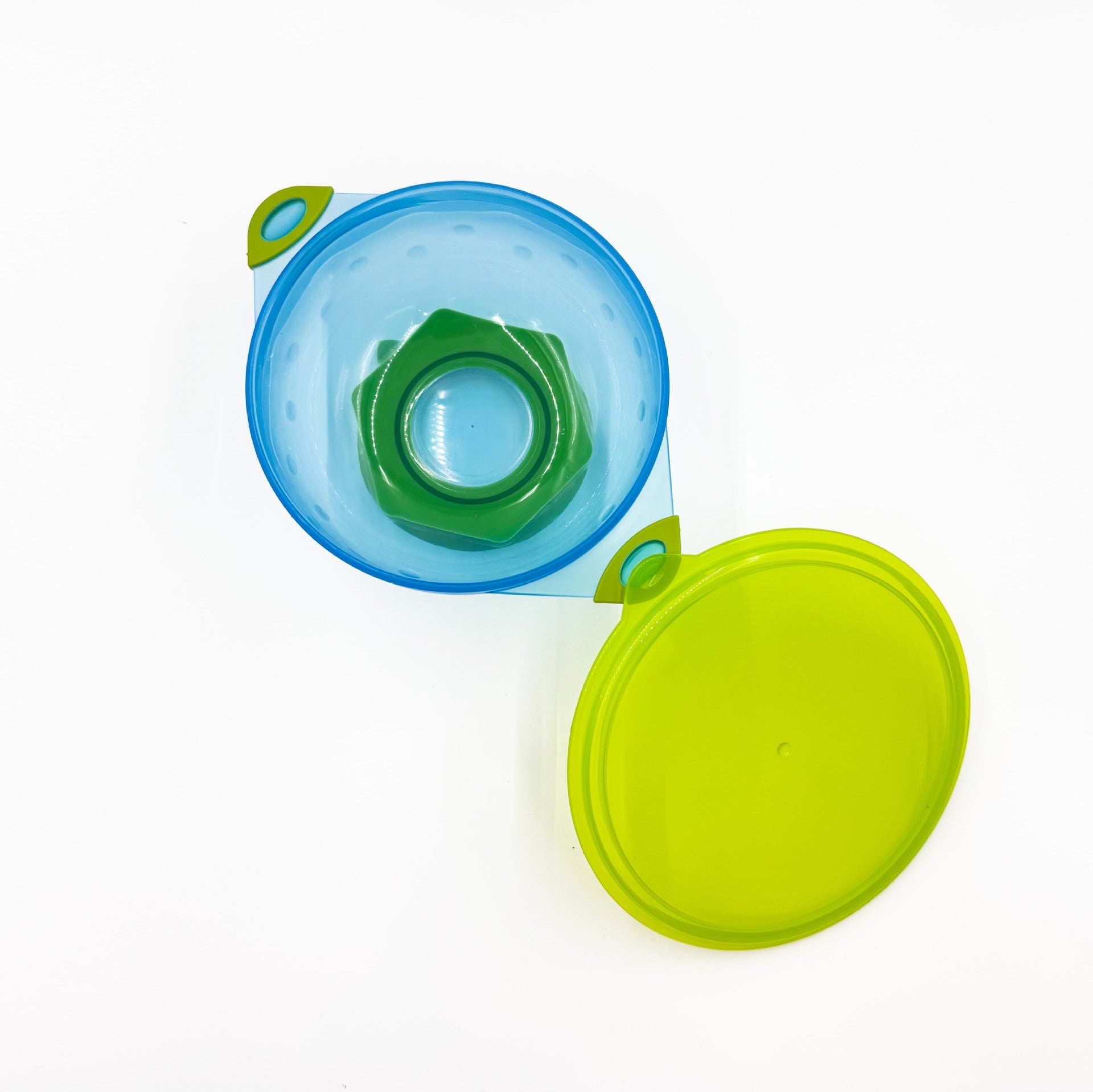 Children's suction cup bowl with lid, baby bag glue bowl, binaural tableware, large, medium and small set