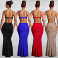 C7208 cross-border   fashion women's hot diamond suspender hip cover sexy slim dress