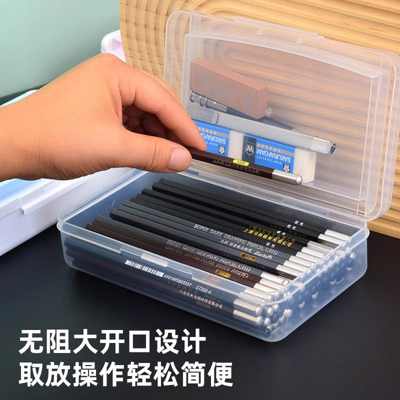 Baolian double-layer pencil box storage stationery finishing box student special pencil brush thickened large-capacity stationery box