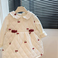 Autumn winter new year style girlfleece-linedthickened skirt baby girl heattechjumpsuit skirt kids trendy clothes children's clothing
