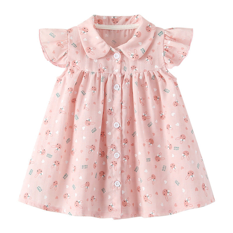 Girls' summer dress - lightweight, stylish baby dress, sweet girls' clothing, little girl's peter pan collar princess dress, summer outfit