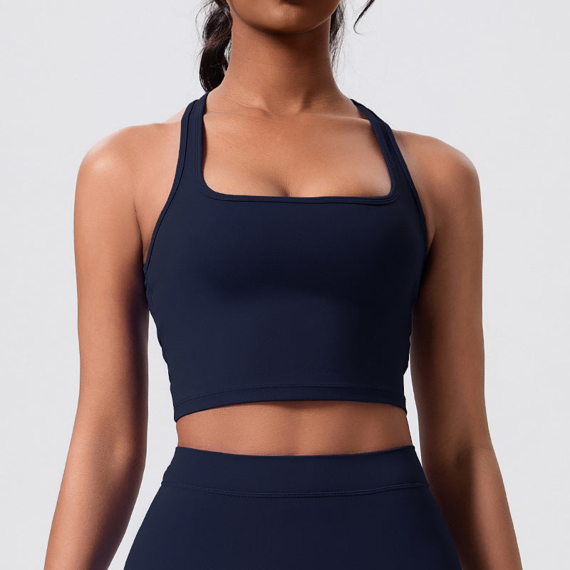 New arrival cross-border outdoor sports bra beautiful back running sports fitness tops women's tight sexy yoga vest