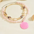 Natural gravel necklace wholesale fashion cross-border jewelry women's bohemia simple fashion ocean shell sweater chain