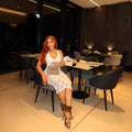 European and american cross-border women's fashion:  spring new arrival - solid color sleeveless halter neck sexy backless bodycon see-through dress