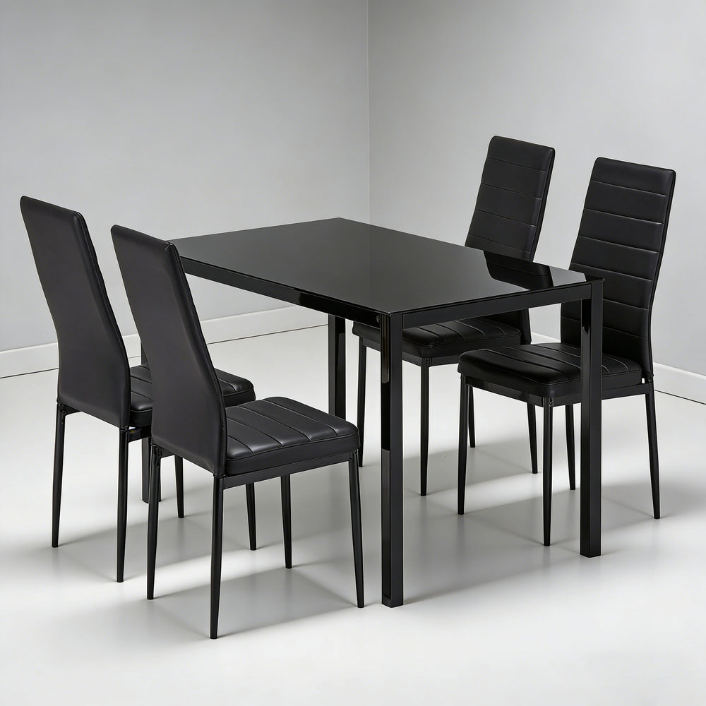 Export table and chair combination tempered glass dining table and chair suit reception negotiation area table and chair complete table and chair