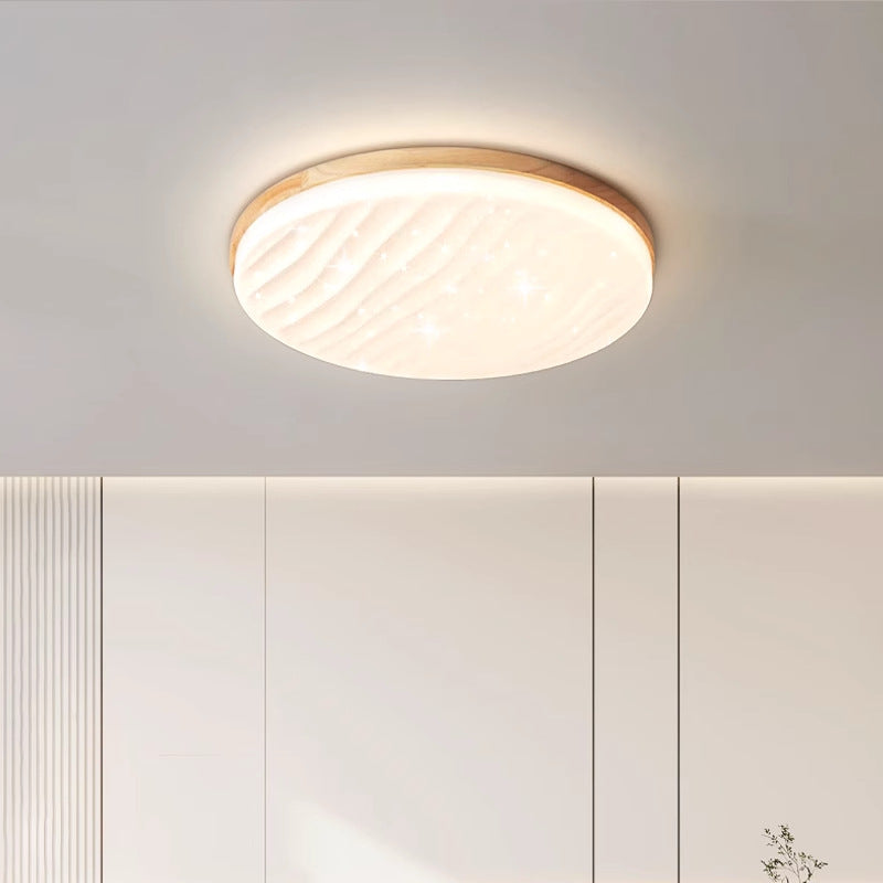 Japanese-style Nordic log wind living room ceiling light full spectrum eye protection cream wind hall main light whole house lighting package
