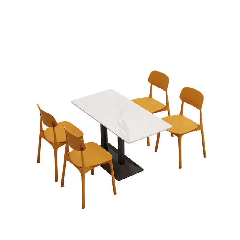 Company staff canteen catering snacks fast food restaurant dining table and chair commercial combination powder shop noodle shop restaurant restaurant school