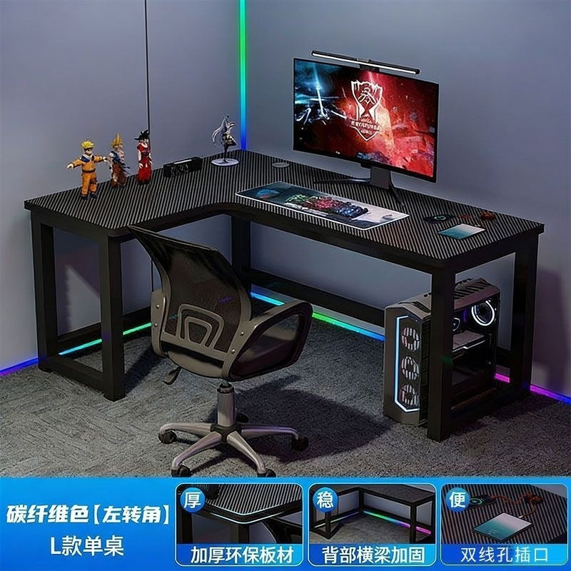 Corner gaming desk double computer desk desktop home desk bookshelf combination bedroom office desk writing desk gaming