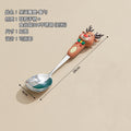 Wholesale christmas high-value stainless steel dessert spoons - cute cartoon creative coffee stirrers - gift tableware set