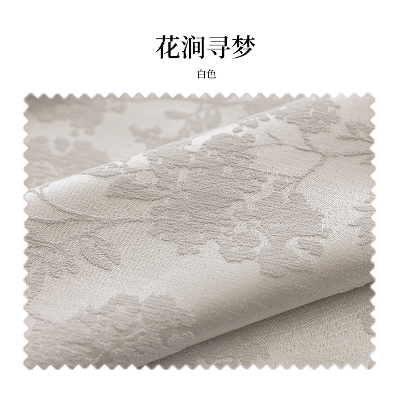 High-precision french jacquard fabric shading flower stream dream high-end living room bedroom accessible luxury shaoxing keqiao manufacturer