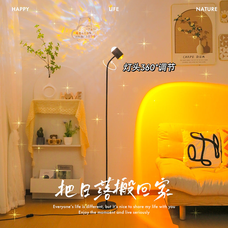Water ripple atmosphere lamp sunset lamp popular living room bedroom mood floor lamp live broadcast room background sunset sunset lamp
