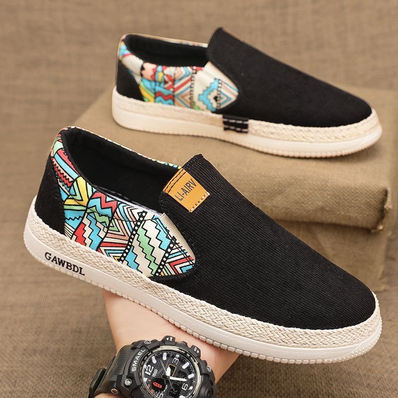 Winter old beijing cloth shoes men 2025 new arrival sports casual canvas shoes men's thousand layer bottom fisherman's slip-on