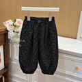 New girls' autumn outfit: floral casual pants for kids - versatile, stylish, and chic pants for baby girls