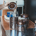 One-way valve glass sealed jar coffee bean storage jar vacuum storage jar tea storage jar food preservation jar