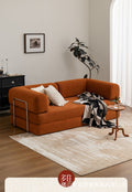 Multi-stay vacuum compression second-hand teddy modular fabric sofa small apartment living room foldable dual-purpose floor-standing sofa bed