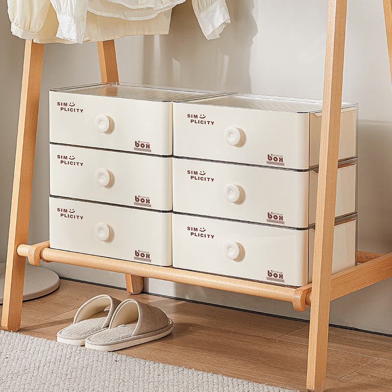 Baby clothes storage box drawer type baby wardrobe special hat saliva towel sorting artifact multi-layer locker