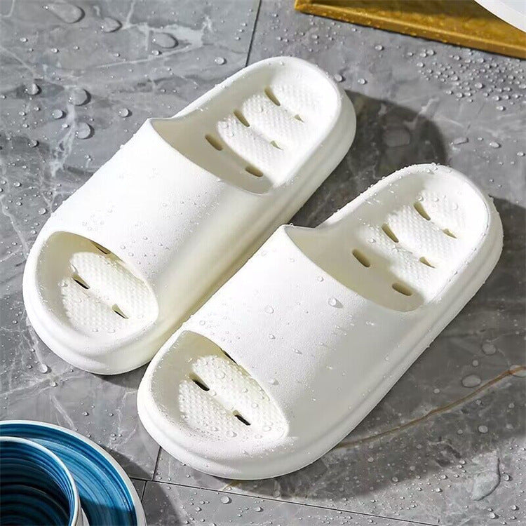 Men's bathroom slippers - indoor/outdoor shower slippers, leak-proof, couple's dry & wet use, home & household slides