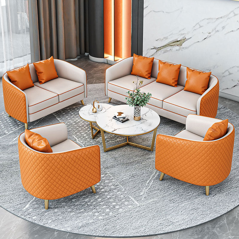 Single person sales office negotiation sofa - light luxury hotel lobby office reception area seating - fabric sofa