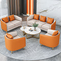 Single person sales office negotiation sofa - light luxury hotel lobby office reception area seating - fabric sofa