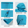 New women's windproof and waterproof lightweight outdoor camping slim-fit jacket - half-zip pullover hooded hiking jacket daw040