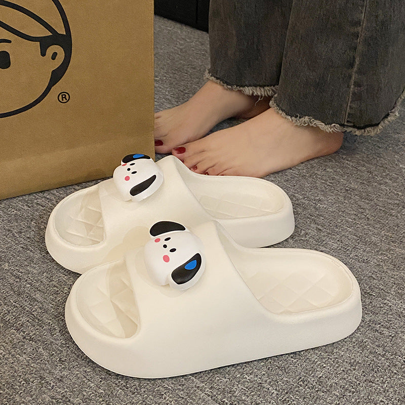 Eva thick sole slippers women's home indoor home outwear non-slip deodorizing filter bathroom bathing stepping on shit cartoon sandals
