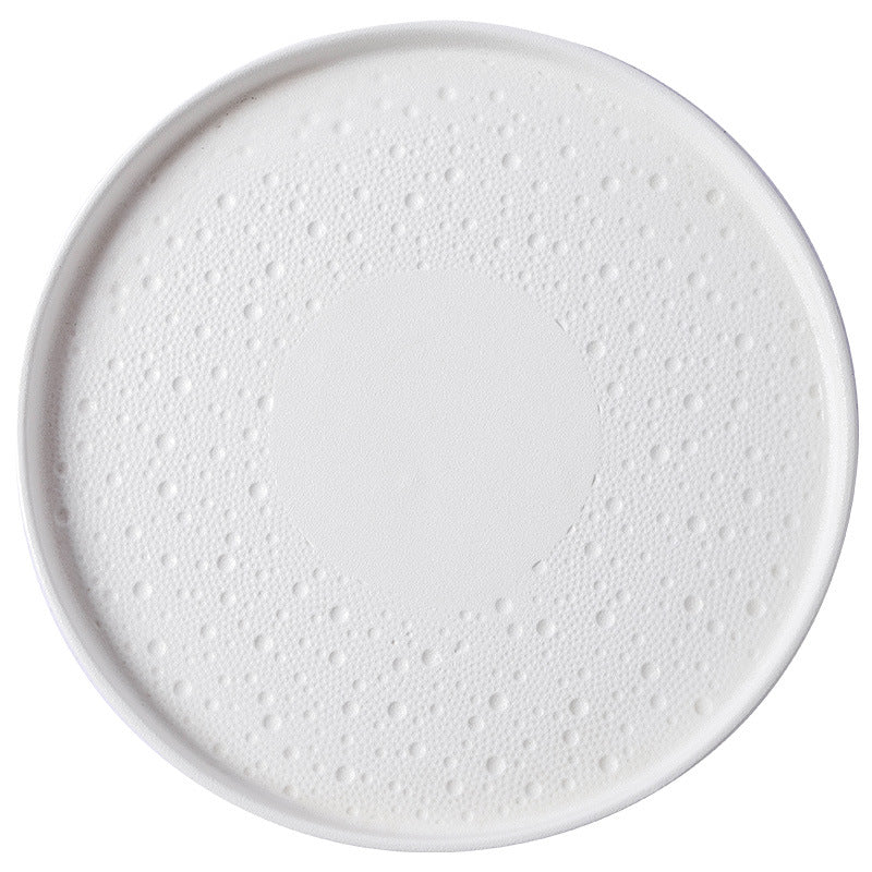 Scandinaviancasual style high-looking black and white ceramic tableware baking dish popular hotel restaurant high-end display flat plate