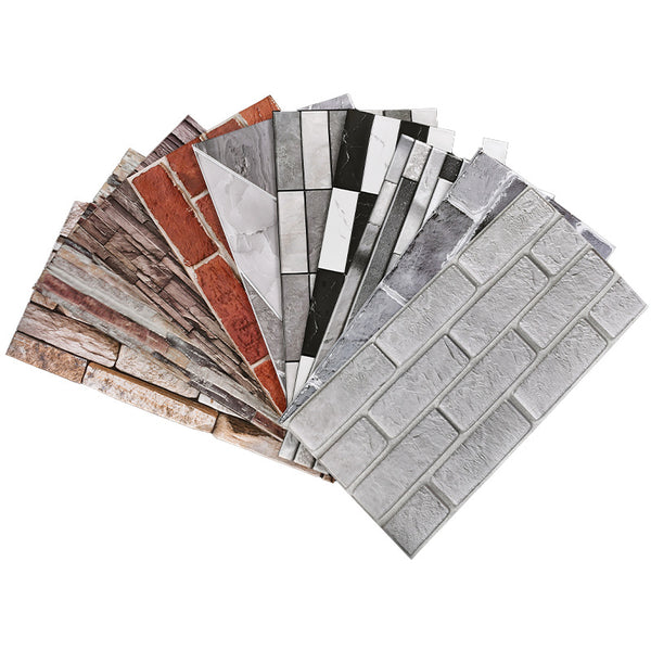 Retro brick pattern 3d three-dimensional wall sticker anti-collision self-adhesive foam background wall bedroom wallpaper moisture-proof waterproof cover sticker
