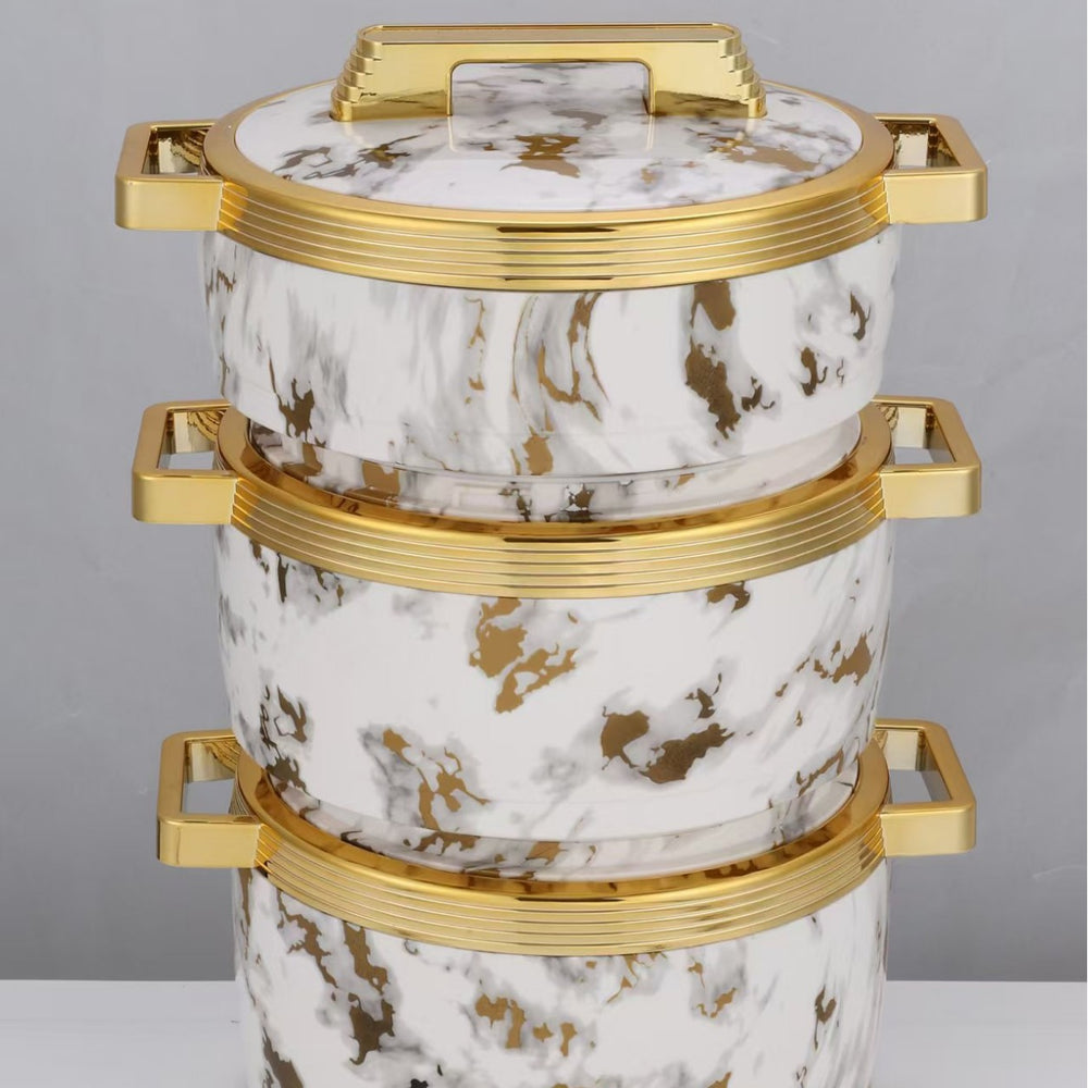 Factory direct cross-border hot selling insulated lunch box stainless steel food container insulated pot kitchen tableware new three-piece set