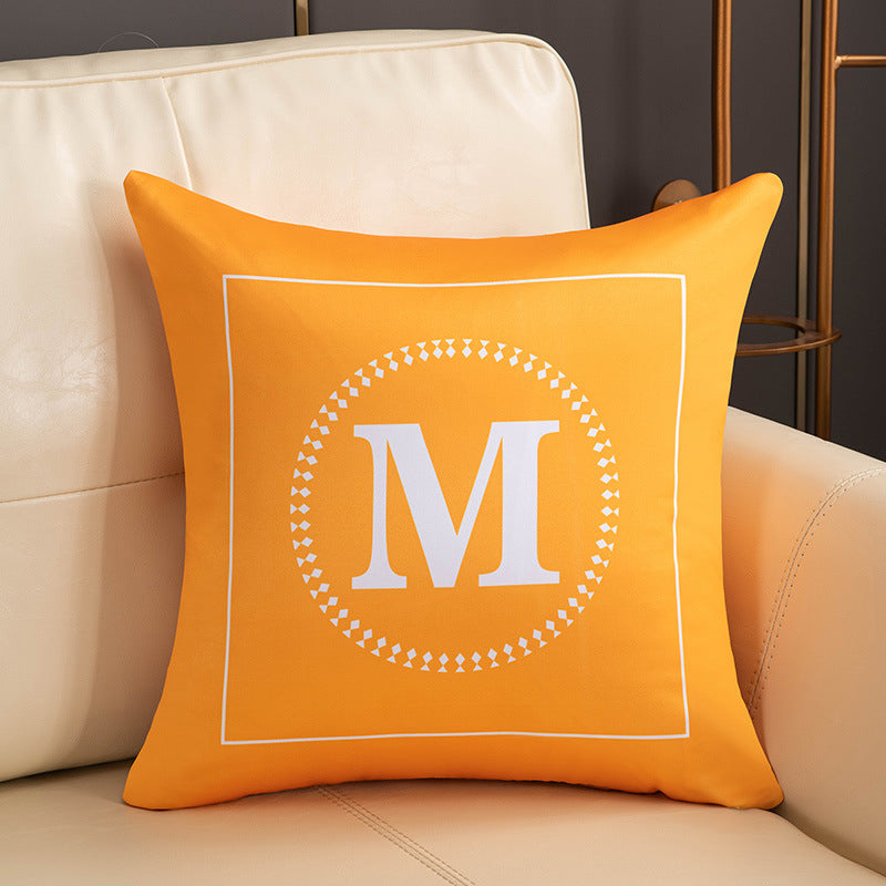 Horse year throw pillow cover sofa cushion simple light luxury high-end silk satin bedroom living room bedside cushion cover
