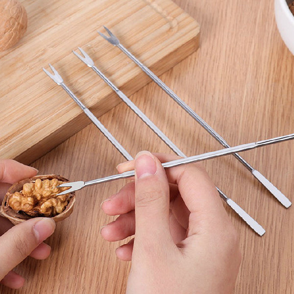 Multifunctional Crab Needle Stainless Steel Seafood Needle Picking Needle Household Cleaning Needle Fruit Fork Multi-purpose Walnut Needle Crab Needle