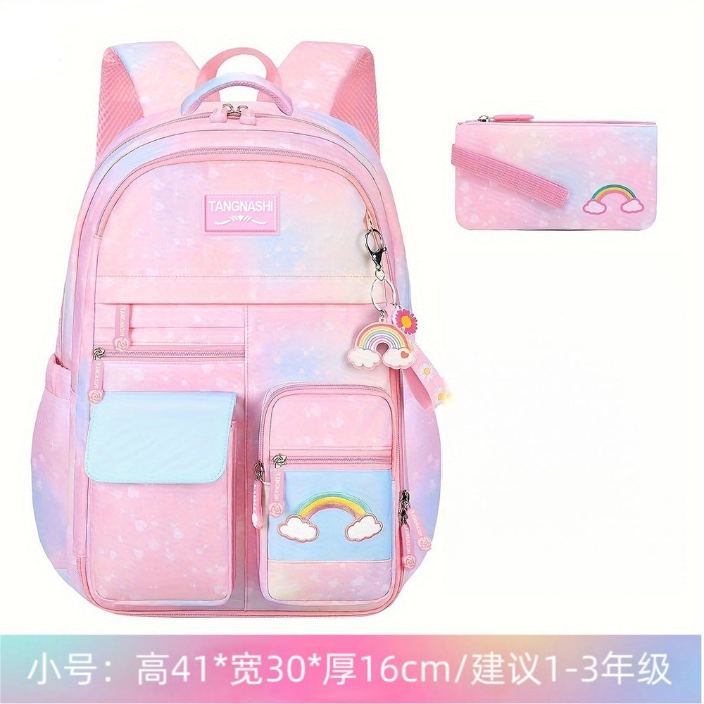 school bag kids school bag primary school student school ultra-light weight-reducing girl's three-piece backpack