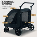 wholesale medium and large dog outdoor stroller pet stroller golden retriever giant dog foldable dog auxiliary stroller
