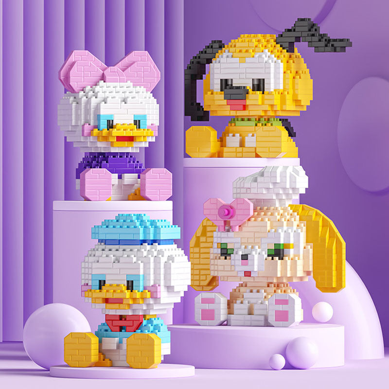 【customizable】micro building blocks children's educational puzzle assembly toy model ornament cartoon blind box gift