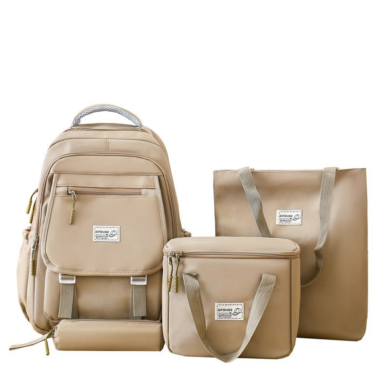 New schoolbag, primary and secondary school student backpack, cute thermal insulation meal bag, fashion trend, versatile and simple backpack