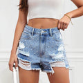 Amazon tiktok pinduoduo foreign trade cross-border fashion pearl hole denim shorts y2k