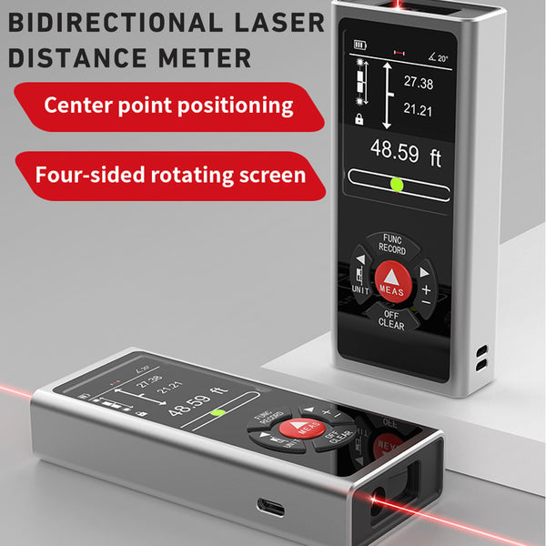 Handheld double-sided laser rangefinder High-precision indoor and outdoor infrared electronic rangefinder