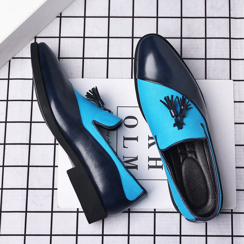 2024 new men's leather dress shoes - business formal, plus size, slip-on, trendy casual, korean style, versatile, british fashion