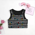 Children's summer tank top - stylish and cute girls' camisole, pink inner layer top, trendy and versatile for infants and toddlers
