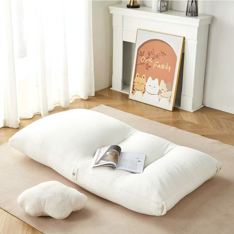 Foldable human dog bed lazy sofa tatami small sofa bedroom sofa bed nap nest leisure chair 2026
