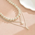Stacked sweater necklace wholesale cross-border fashion multi-layer design pendant jewelry women's versatile autumn and winter beaded necklace