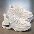 Men's shoes 2025 winter new mesh versatile high-end casual shoes youth sports chunky sole dad shoes