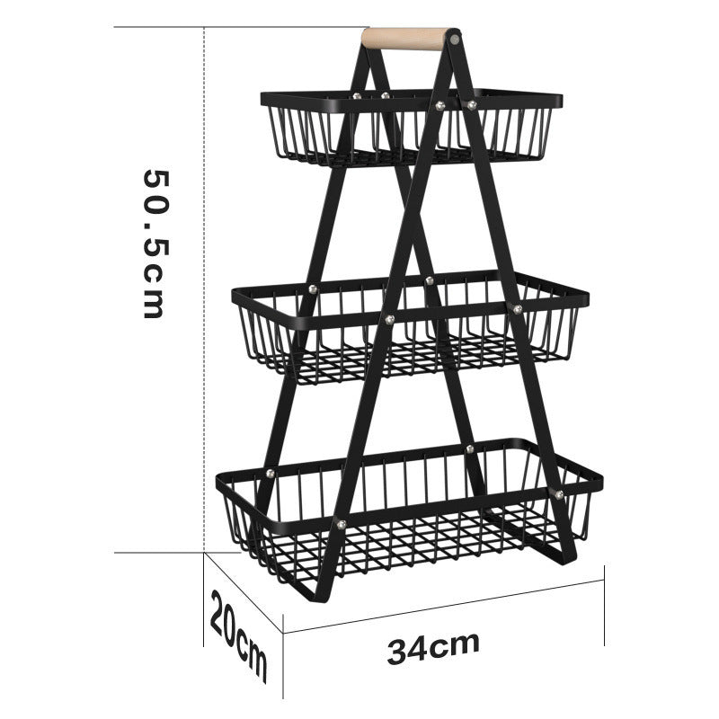 Shelf Home Desktop Double Layer Storage Basket Desktop Storage Basket Snack Storage Basket Fruit Basket Fruit and Vegetable Basket