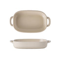 Scandinaviancasualpure color double ear handle baking dish round baking dish restaurant hotel creative baked rice plate ceramic plate plate