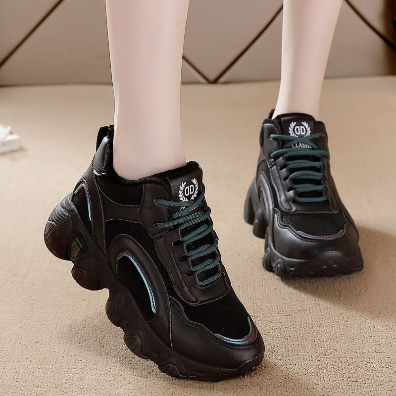 Cotton shoes dad shoes women's winterfleece-lined women's shoes new arrivaleasiest for match women's soft bottom shoes sports shoes running travel shoes