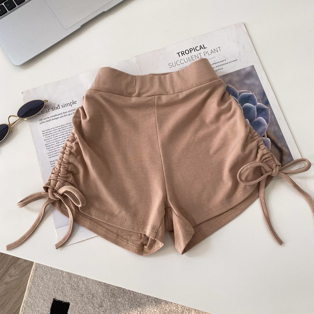 K-stylecasualhigh waist drawstring casualloose pants shorts women's summer work clothing style slimming lookeasiest for matchhot girl sweatpants multi-color