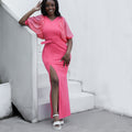 African cross-border  new arrivalfashion african elegantwork clothingpure color leisureloose style dress special price