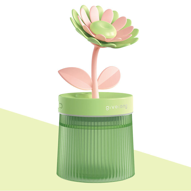 Flower humidifier desktop mini air conditioner silent small air office car home spray dormitory bedroom
