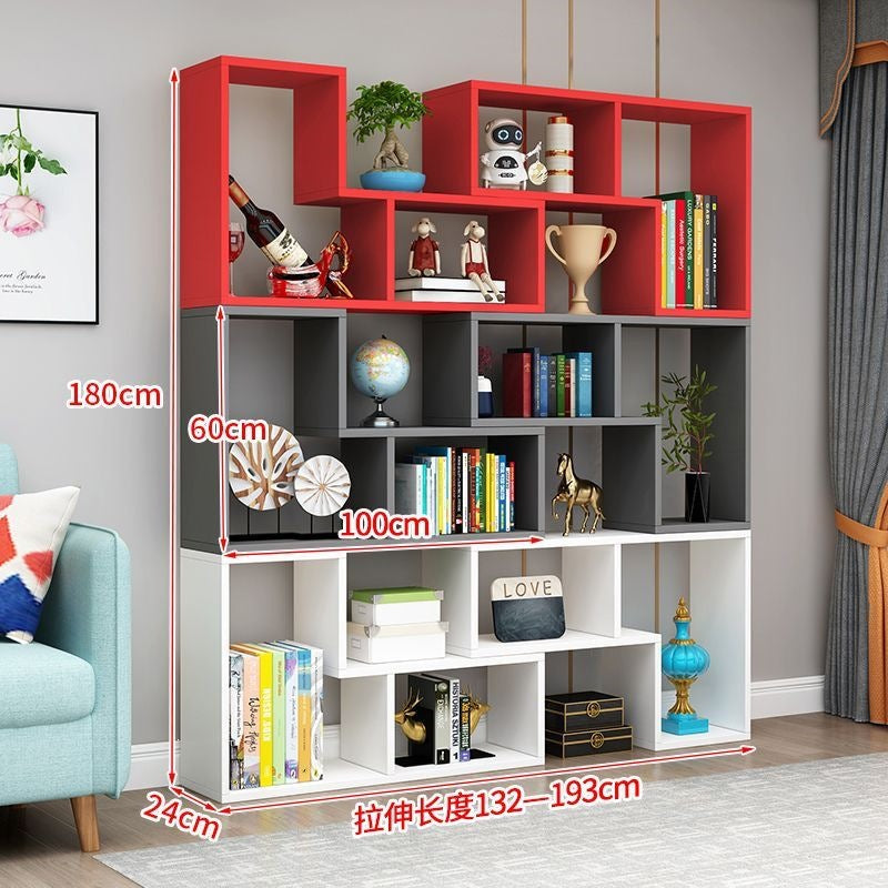 Free shipping casual combination bookshelf bookcase creative corner bedroom floor-standing simple storage rack partition display rack entrance