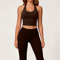 new nylon spandex compression yoga tank top - quick-dry activewear, versatile outerwear, running, beautiful back design, sports bra for women